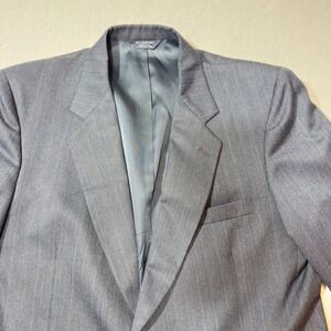 Kuppenheimer Blazer Mens Gray Pinstripe Good Vintage Sport‎ Coat USA Made